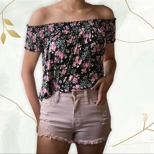 FLORAL OFF THE SHOULDER TOP
